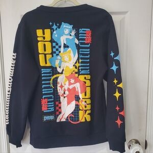 PaymoneyWubby Cloudy You Suck Kitten Club Graphic Crewneck Sweatshirt Sz Medium